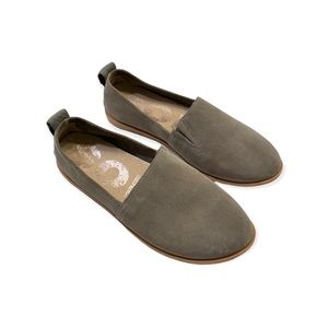 Sorel Ella Suede Slip On Flats, Sage/Olive Green